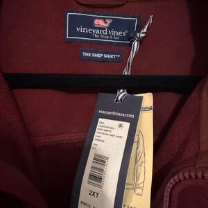 Vineyard Vines Maroon Shep Shirt 1/4 zip